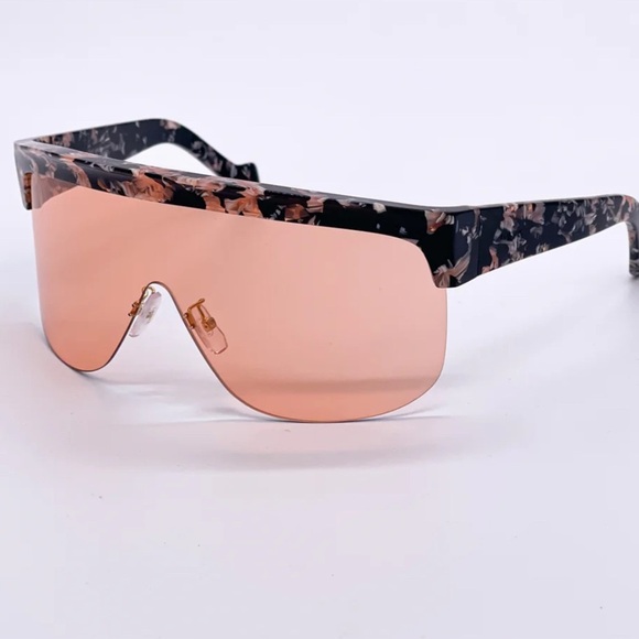 Loewe NEW Black and Pink Shield Sunglasses Modern Sporty Design